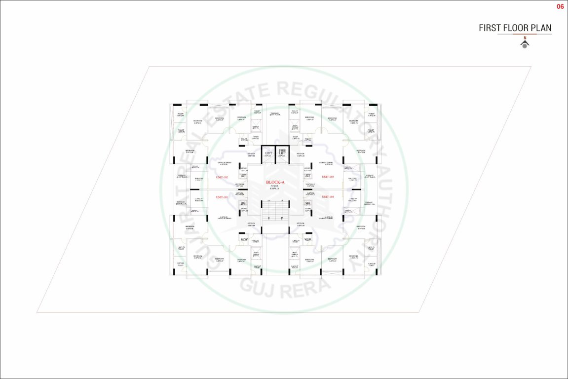  aadhyaa Aadhyaa Cluster Plan for 1st Floor