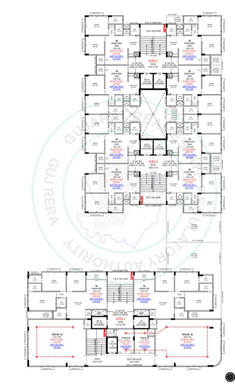  radheshyam heritage Block A To C Cluster Plan for 1st Floor