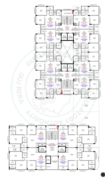  radheshyam heritage Block A To C Cluster Plan for 2nd Floor