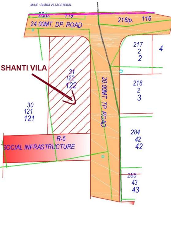 shanti vila Location Plan