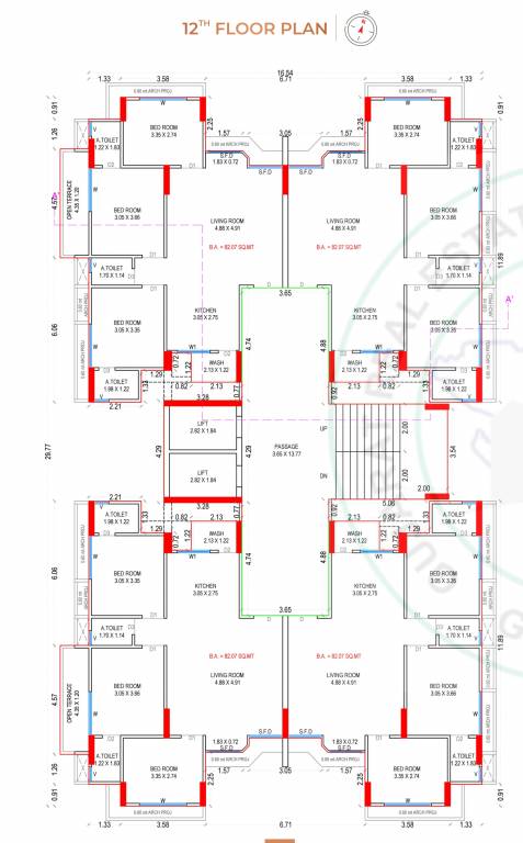  luxuria Luxuria Cluster Plan for 12th Floor