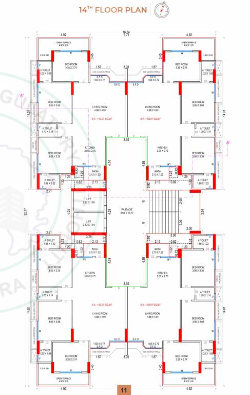  luxuria Luxuria Cluster Plan for 14th Floor