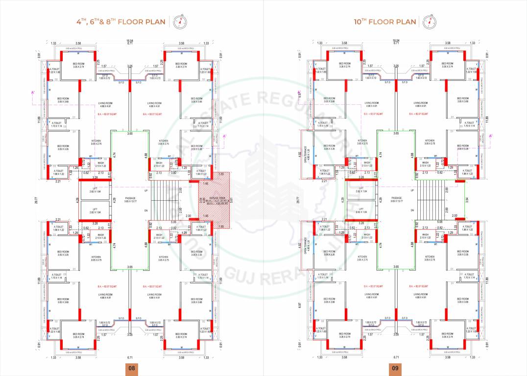  luxuria Luxuria Cluster Plan for Even Floor
