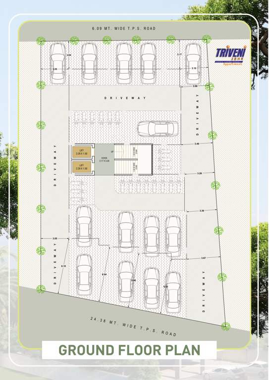  triveni apartment Triveni Apartment Cluster Plan for ground Floor