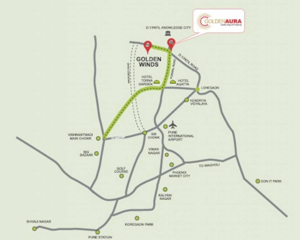  golden aura phase i Location Plan