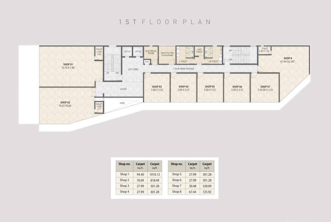  blue ridge the promenade Blue Ridge The Promenade Cluster Plan for 1st Floor