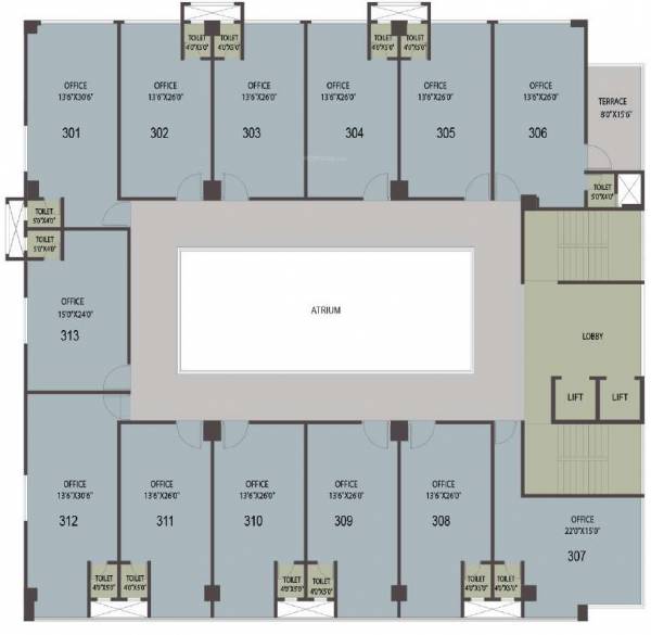 Atrium Cluster Plan For 3rd Floor atrium Atrium Cluster Plan For 3rd Floor