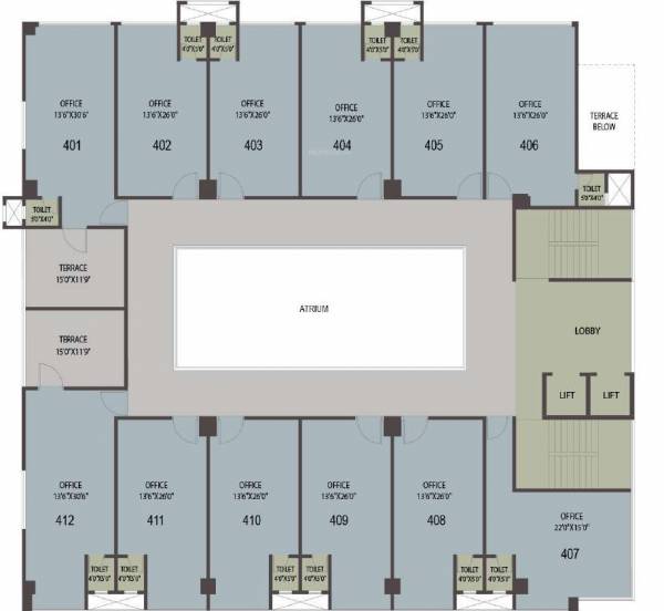 Atrium Cluster Plan For 4th Floor atrium Atrium Cluster Plan For 4th Floor