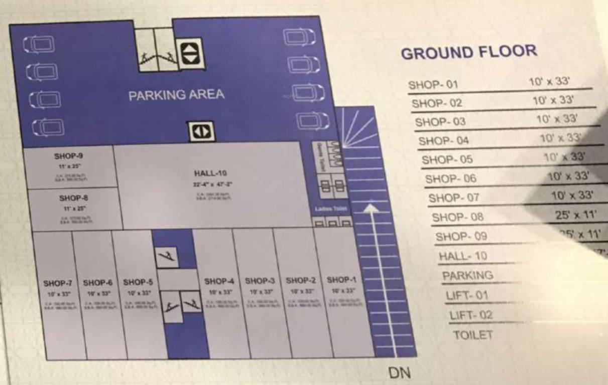  unitech business hub B Ground Cluster Plan