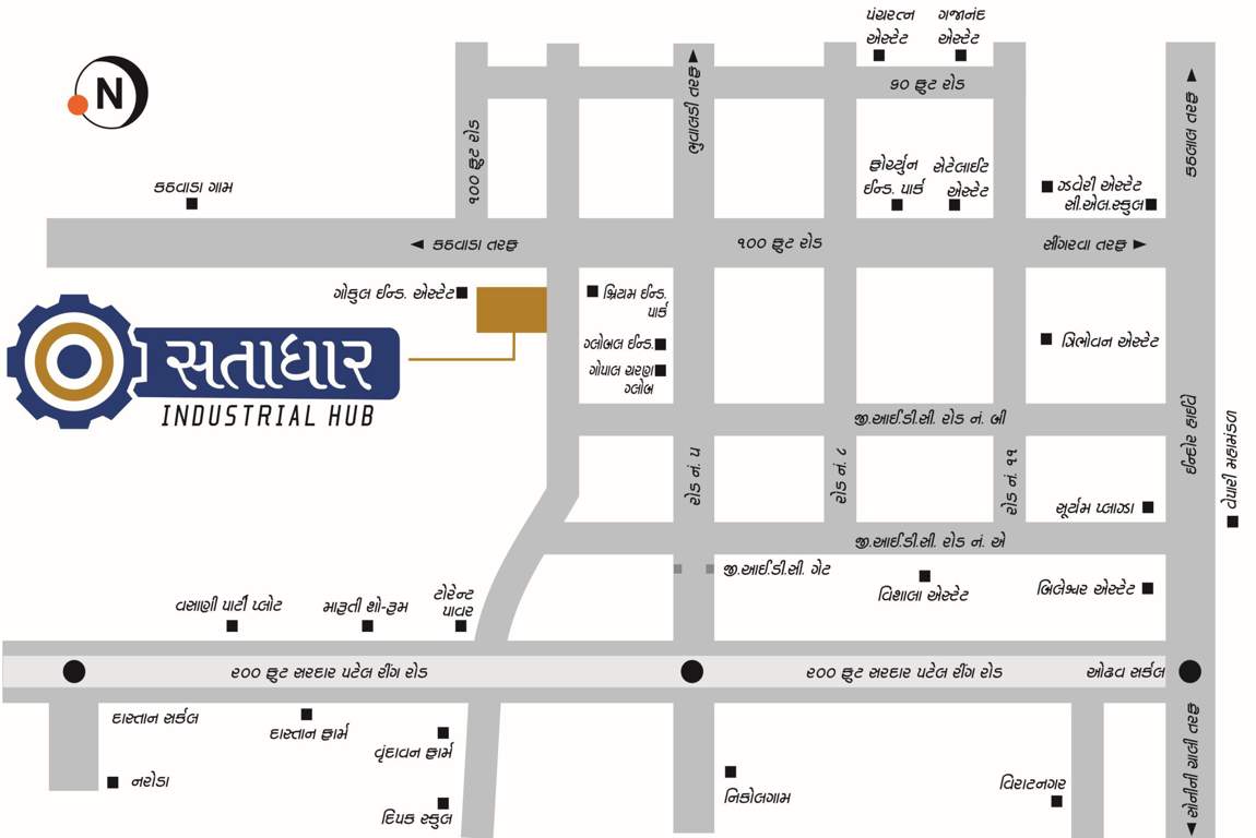  satadhar industrial hub Location Plan