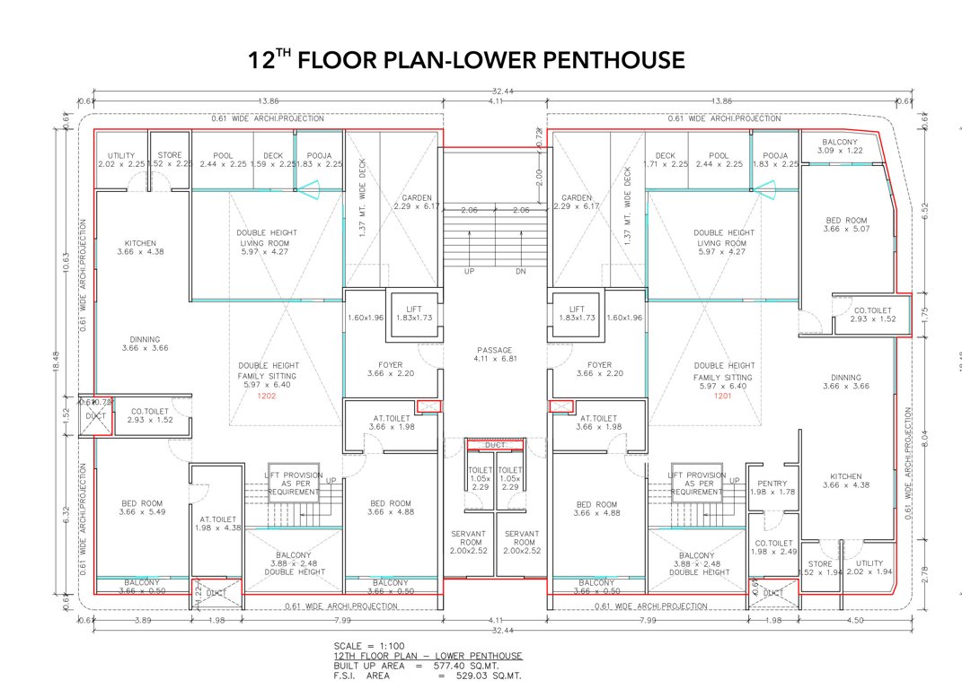  kalyan 24 Kalyan 24 Cluster Plan for 12th Floor