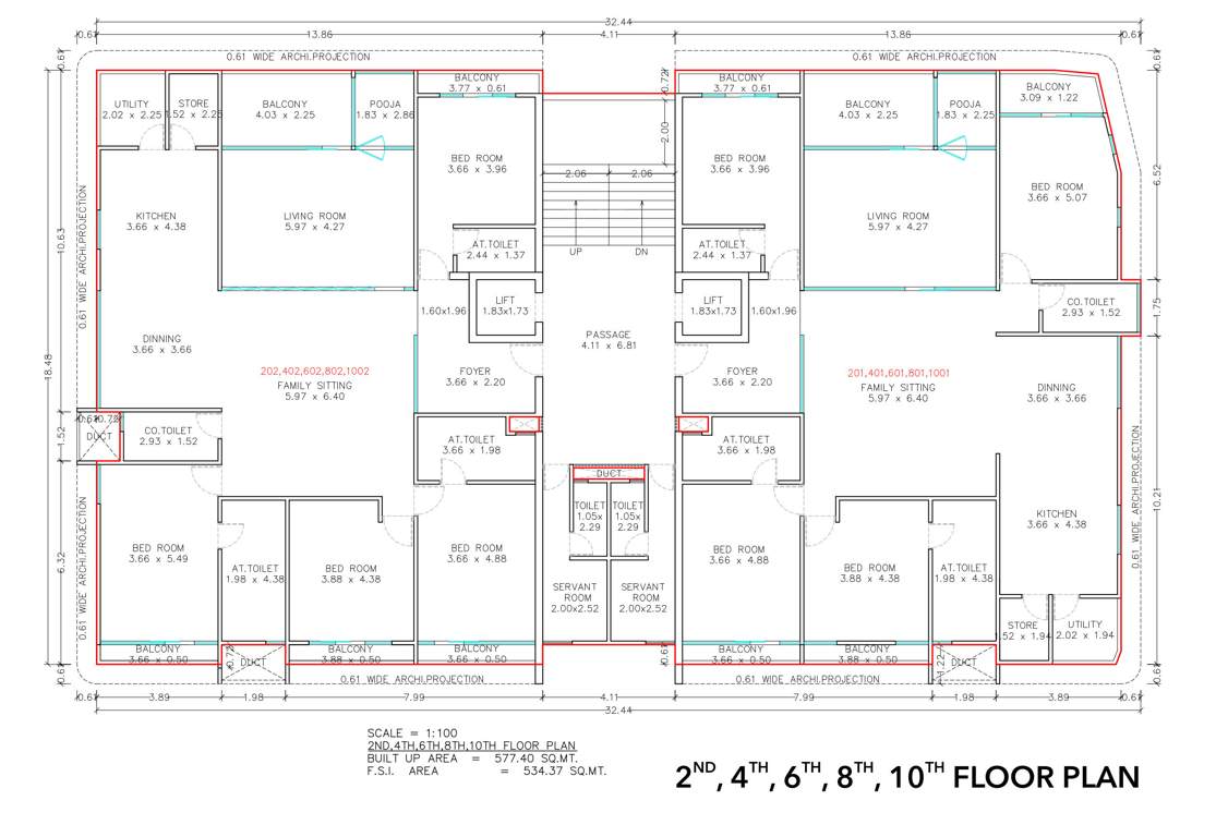  kalyan 24 Kalyan 24 Cluster Plan from 2nd to 10th Floor