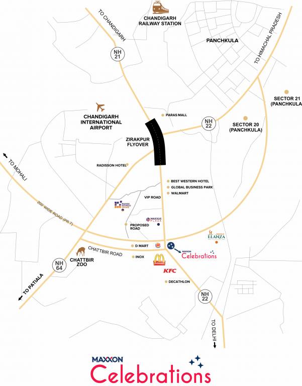 celebrations Location Plan