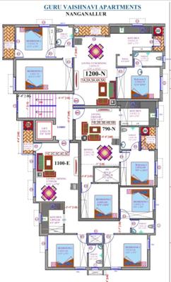  vaishnavi-apartments Vaishnavi Apartments Cluster Plan from 1st to 5th Floor