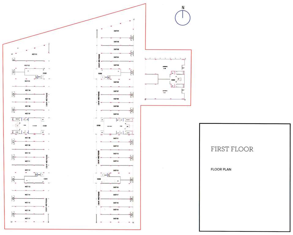  z2 East, West, Corporate Cluster Plan For 1st Floor