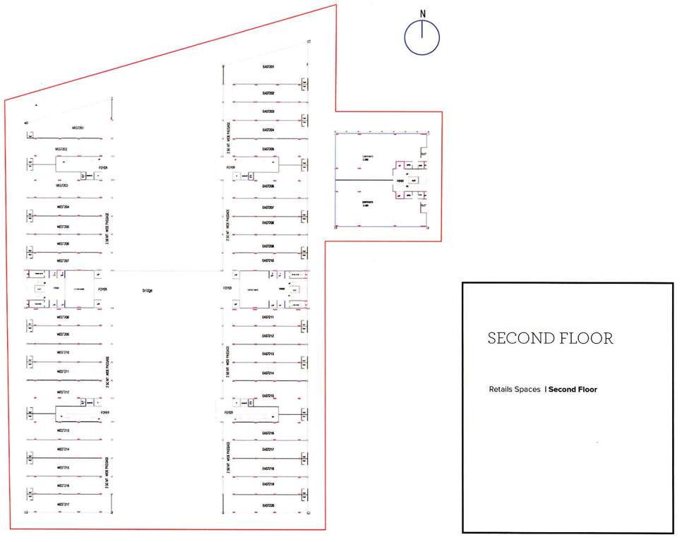  z2 East, West, Corporate Cluster Plan For 2nd Floor