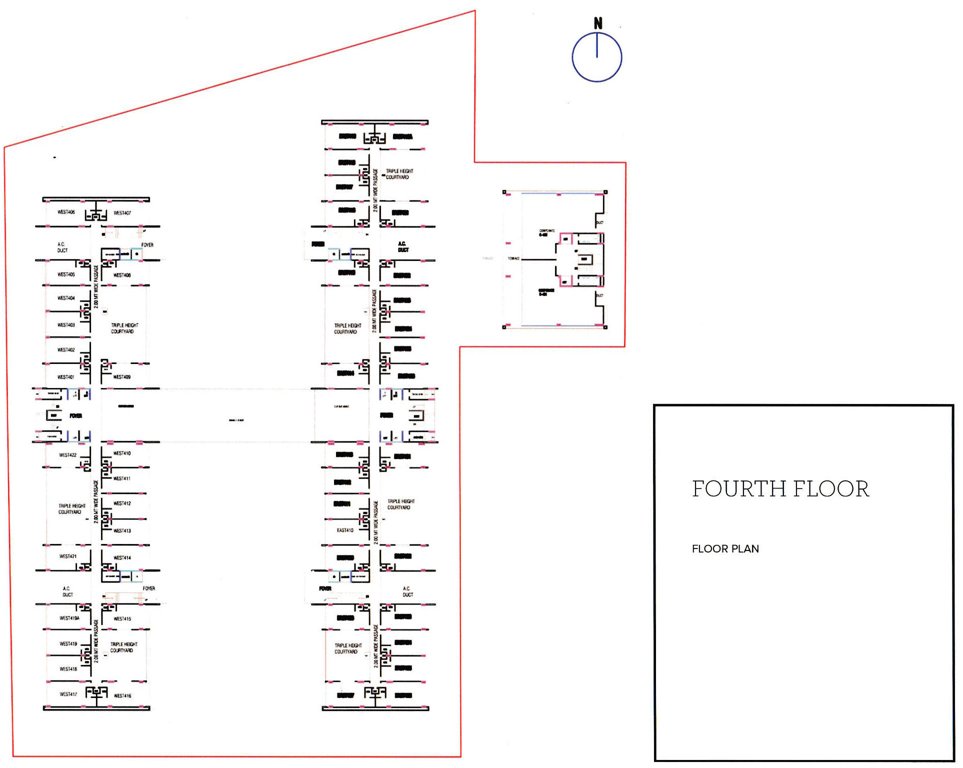  z2 East, West, Corporate Cluster Plan For 4th Floor