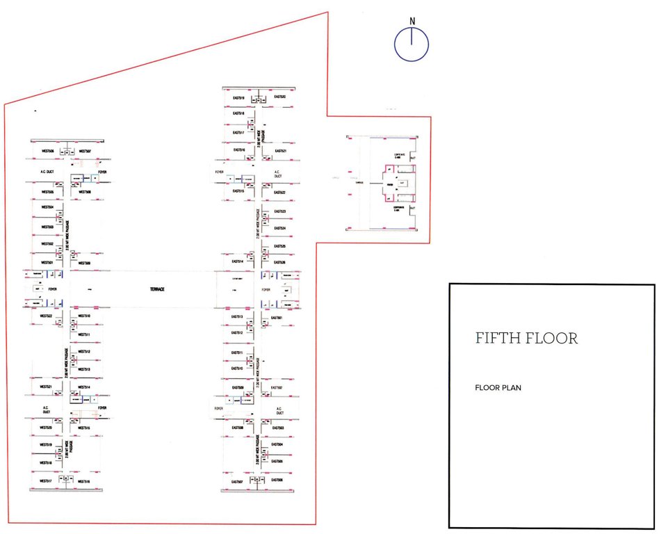  z2 East, West, Corporate Cluster Plan For 5th Floor