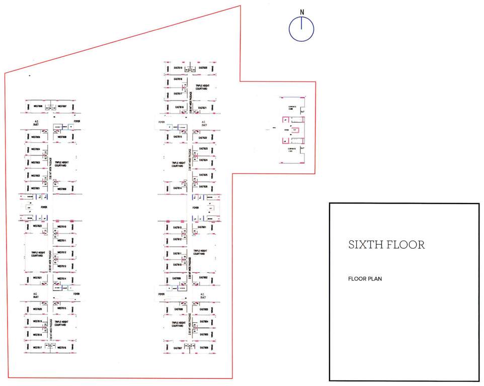  z2 East, West, Corporate Cluster Plan For 6th Floor