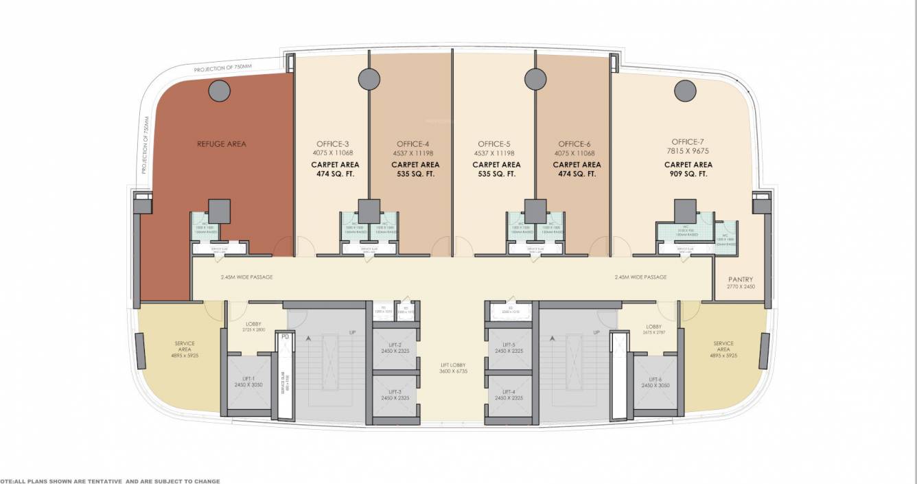  stellar Commercial Park Cluster Plan for 18th Floor