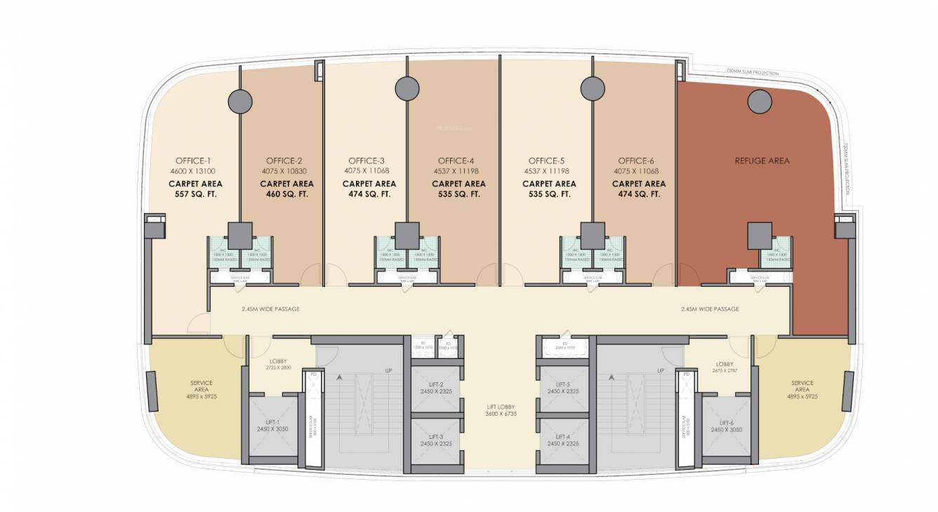  stellar Commercial Park Cluster Plan for 6th Floor