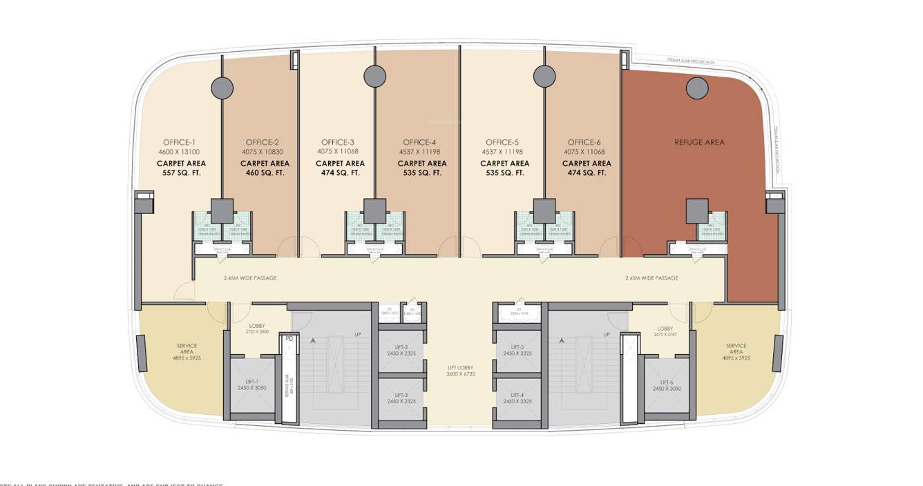  stellar Commercial Park Cluster Plan from 10th to 15th Floor