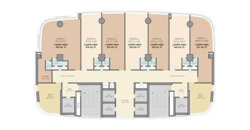  stellar Commercial Park Cluster Plan from 19th to 27th Floor