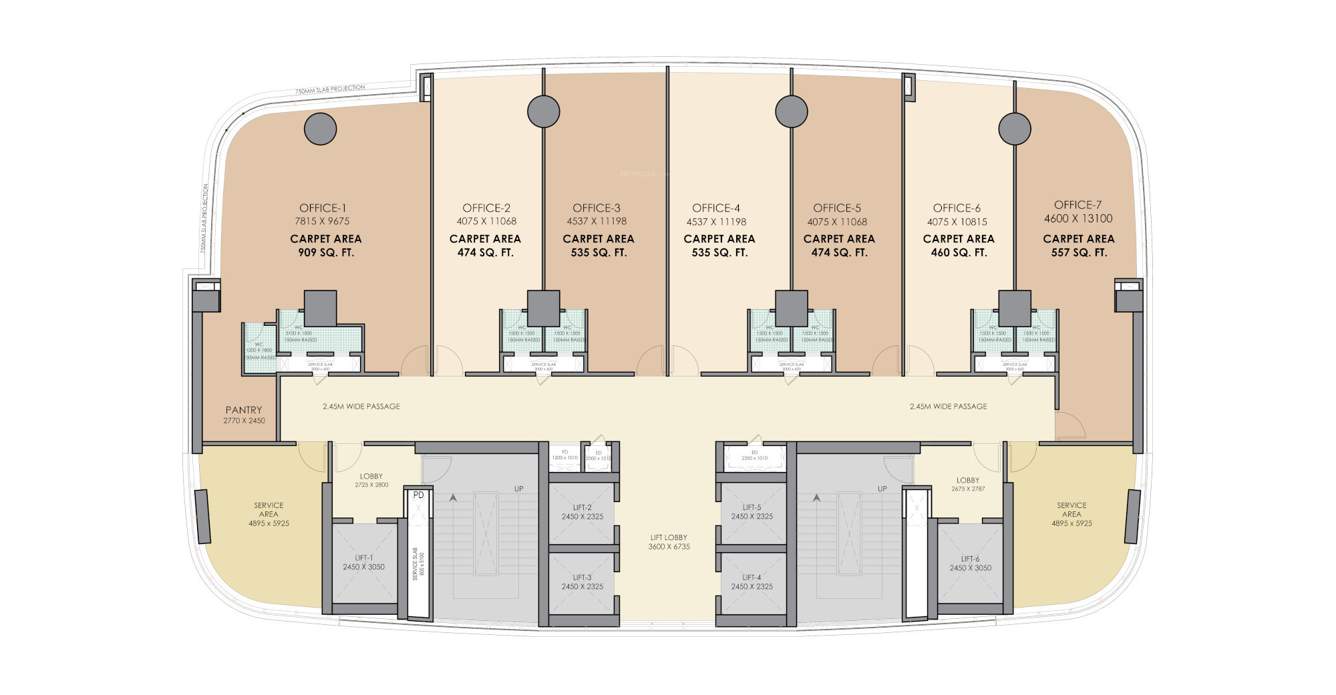  stellar Commercial Park Cluster Plan from 19th to 27th Floor
