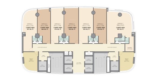  stellar Commercial Park Cluster Plan from 7th to 15th Floor