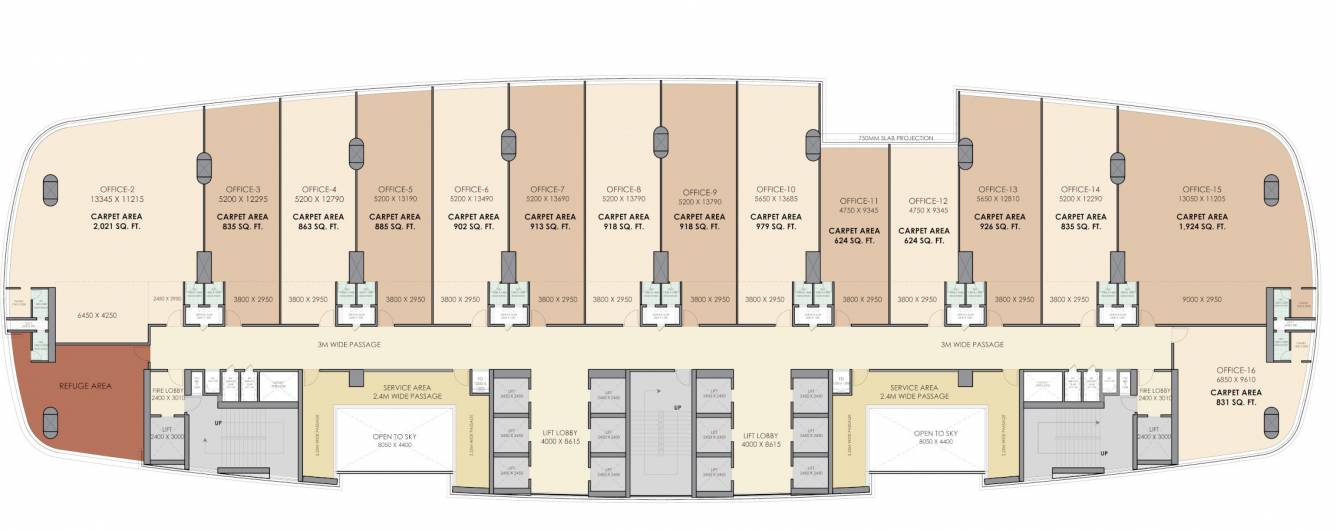  stellar It Park Cluster Plan from 10th to 14th Floor