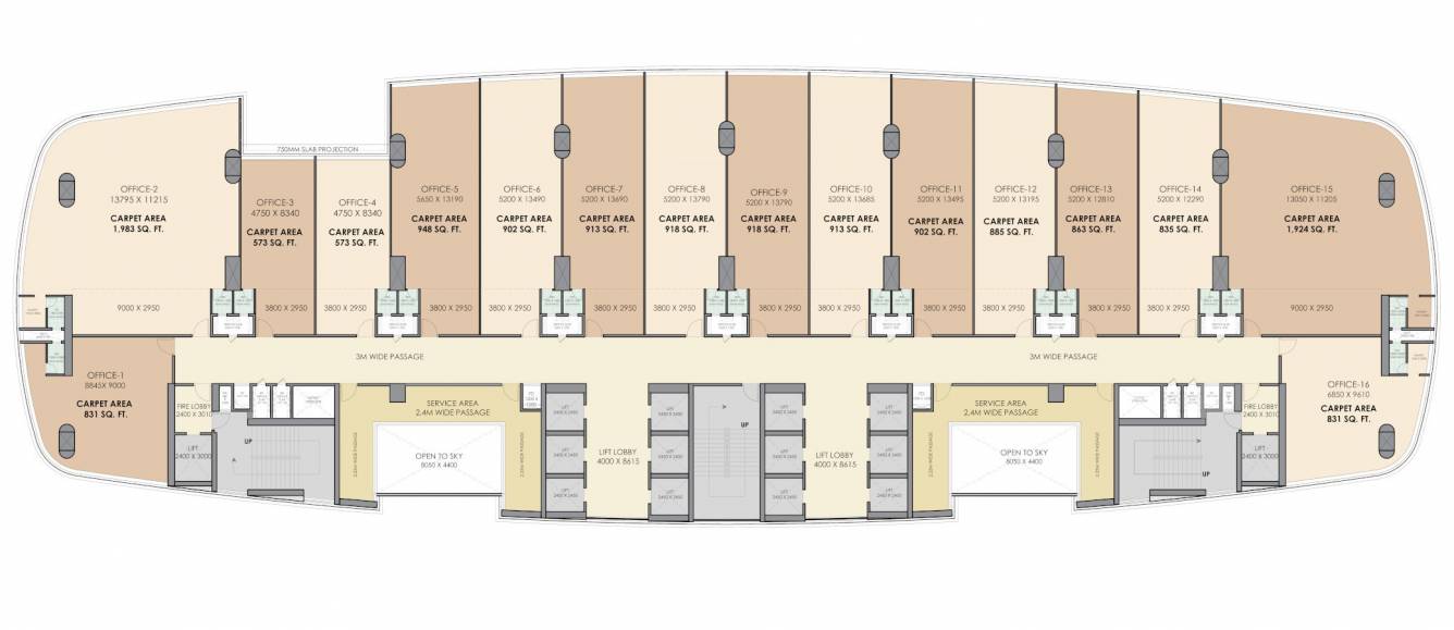  stellar It Park Cluster Plan from 19th to 27th Floor