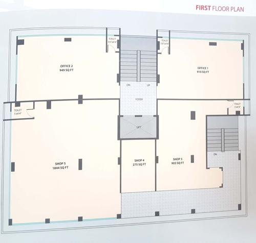  ii-the-business-hub Block  A Cluster Plan For 1st Floor