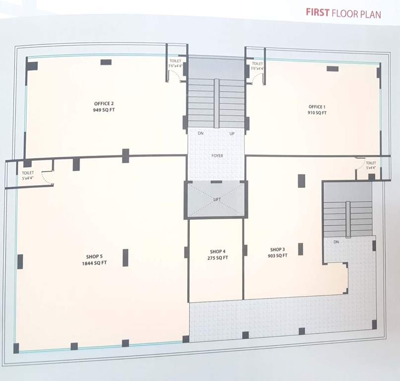  ii the business hub Block  A Cluster Plan For 1st Floor