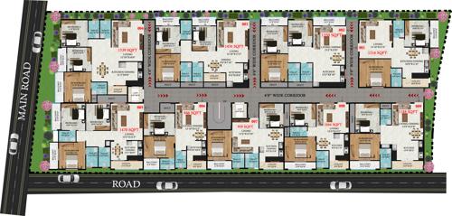  royale-gardenia Royale Gardenia Cluster Plan from 1st to 5th Floor