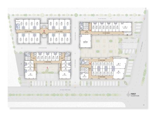  vrundavan-trade-center Block A B, C And D Cluster Plan for 1st Floor