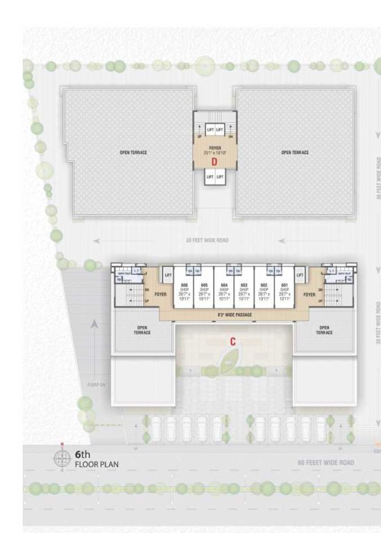  vrundavan trade center Block C And D Cluster Plan for 6th Floor