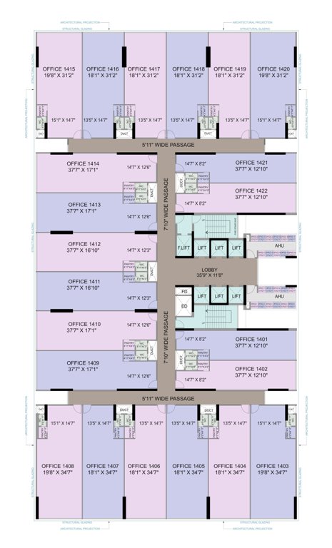  midas Midas Cluster Plan for 14th Floor