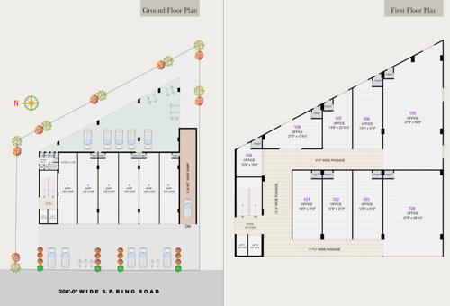  orinda-arcade Orinda Arcade Cluster Plan from ground to 1st Floor