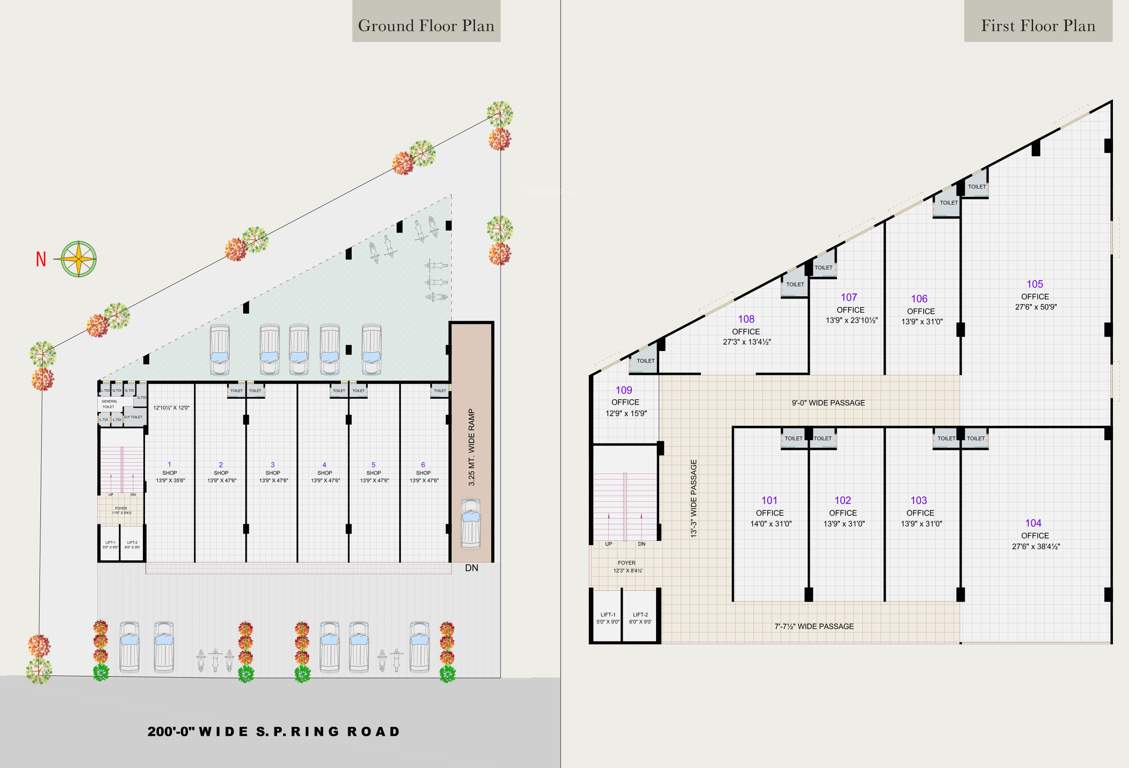  orinda arcade Orinda Arcade Cluster Plan from ground to 1st Floor