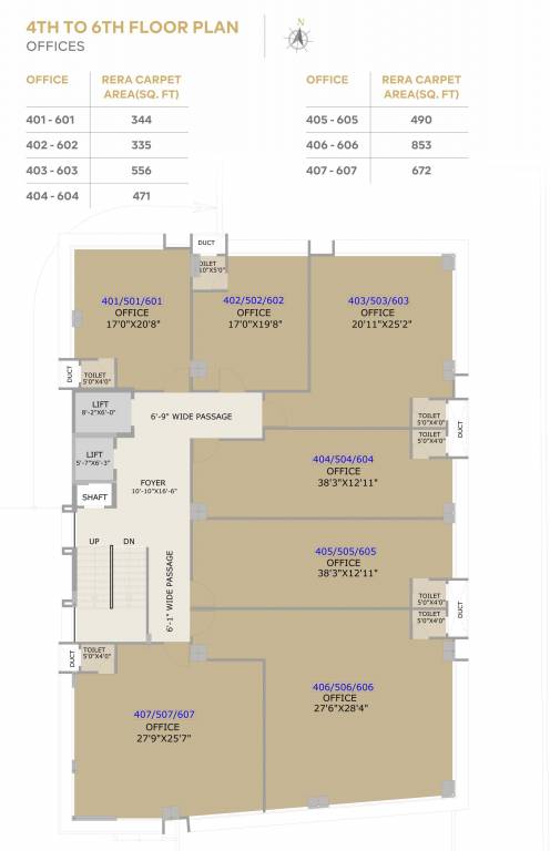  icon Icon Cluster Plan from 4th to 6th Floor