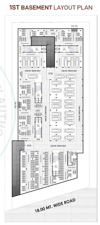  heaven landmark Block A To Block E Basement Cluster Plan