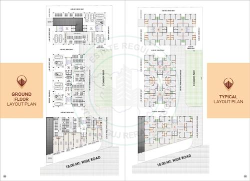  heaven-landmark Block A To Block E Cluster Plan from ground to 7th Floor