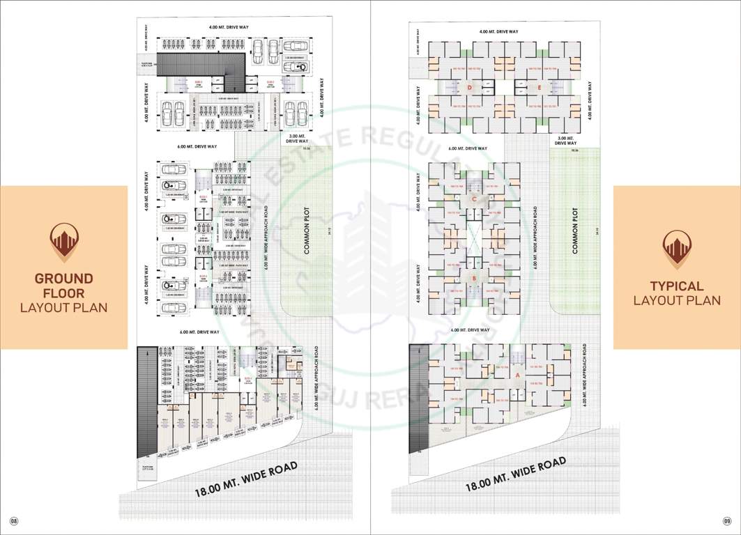  heaven landmark Block A To Block E Cluster Plan from ground to 7th Floor