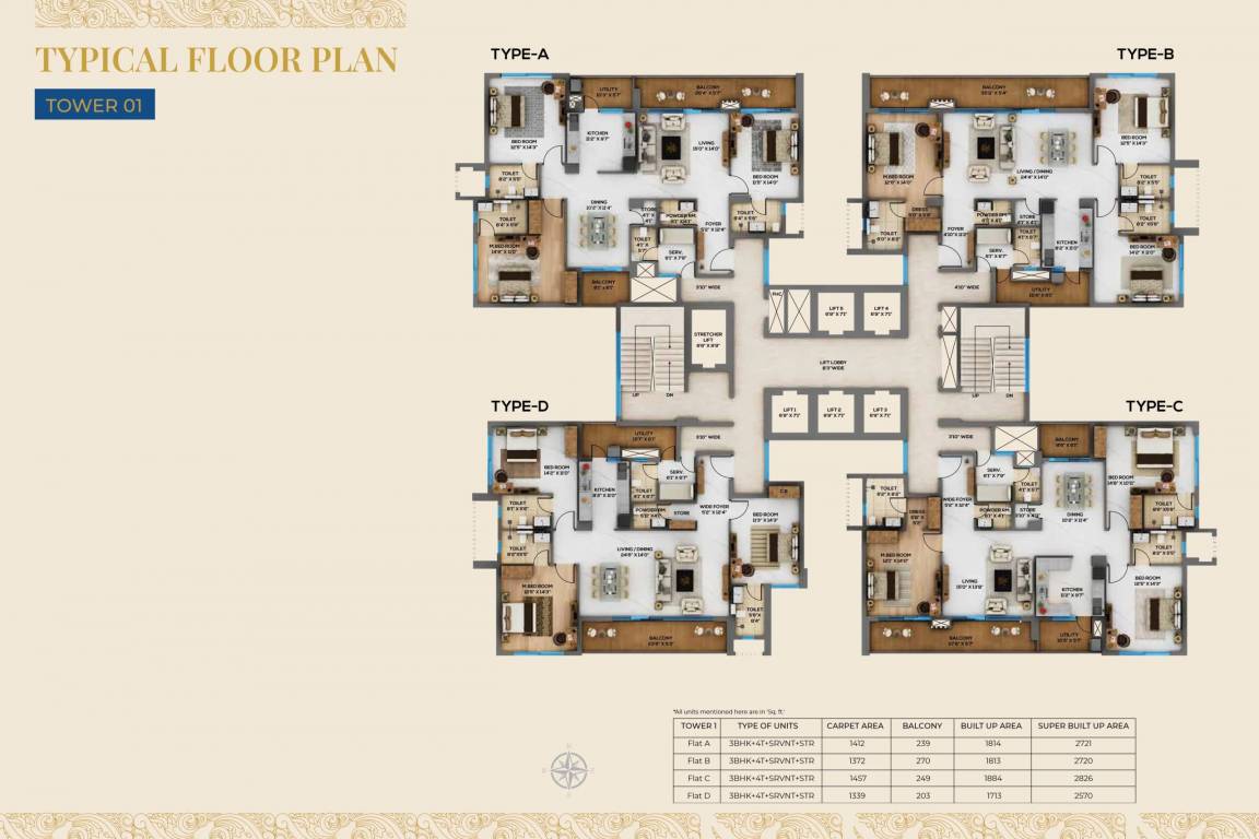  majestic Tower 1 Cluster Plan