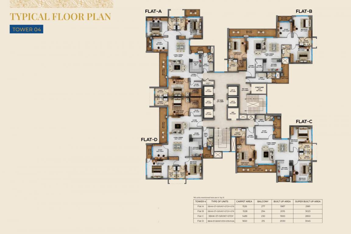  majestic Tower 4 Cluster Plan