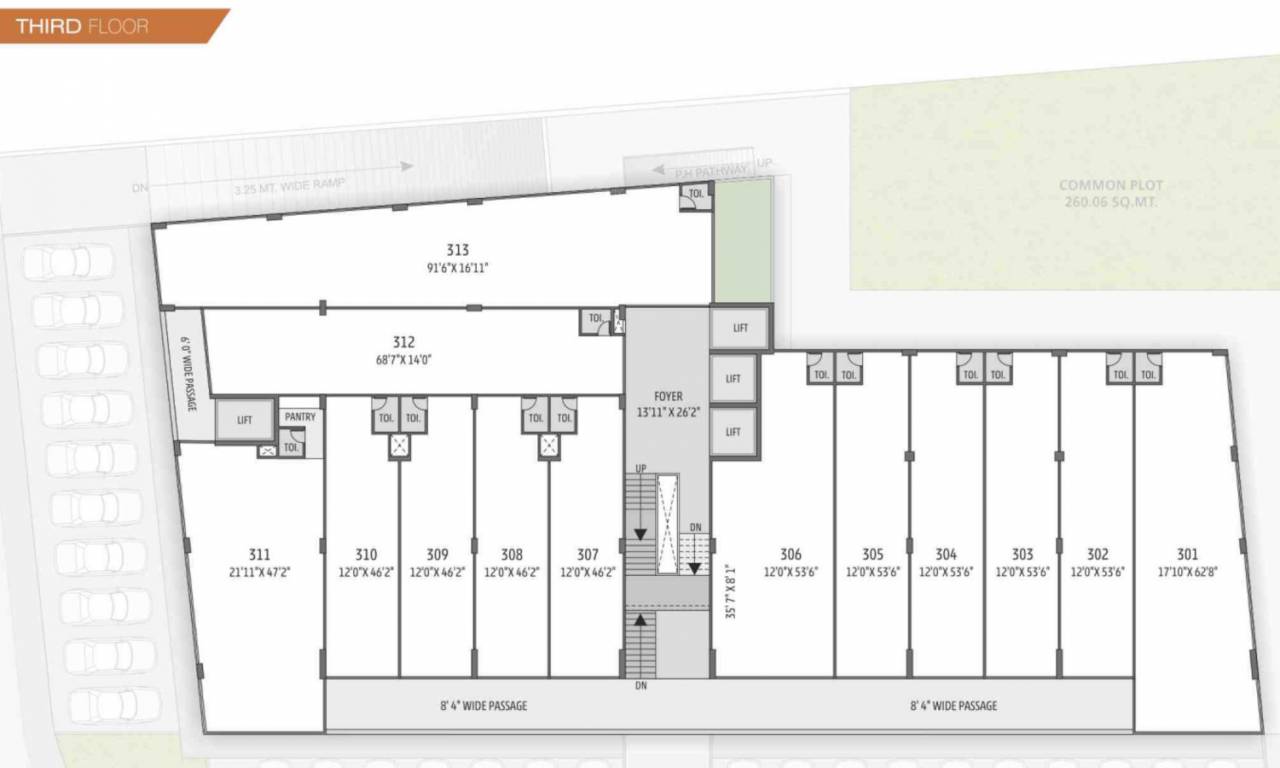  gravity retail and work spaces 1 Cluster Plan For 3rd Floor