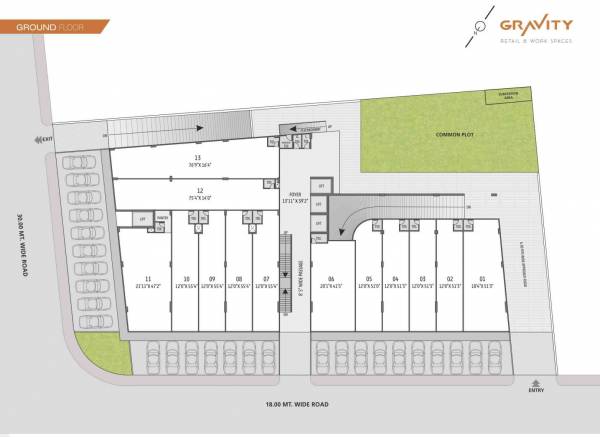  gravity-retail-and-work-spaces 1 Ground Cluster Plan