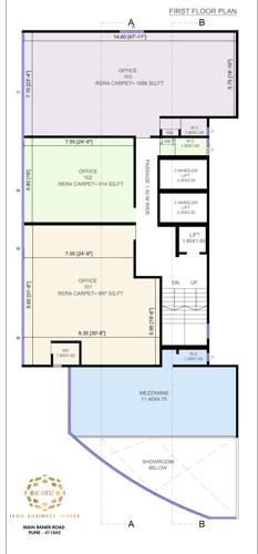  business-spaces Icon Business Spaces Cluster Plan For 1st Floor