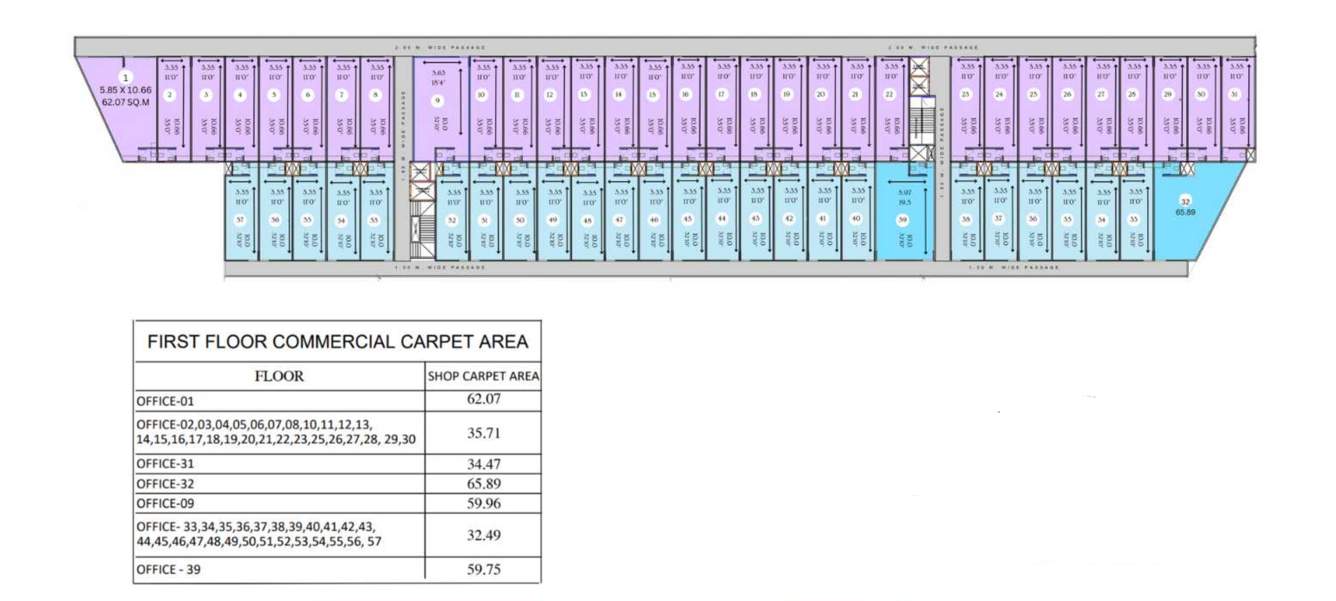  kanishka grand plaza Building A Cluster Plan For 1st Floor