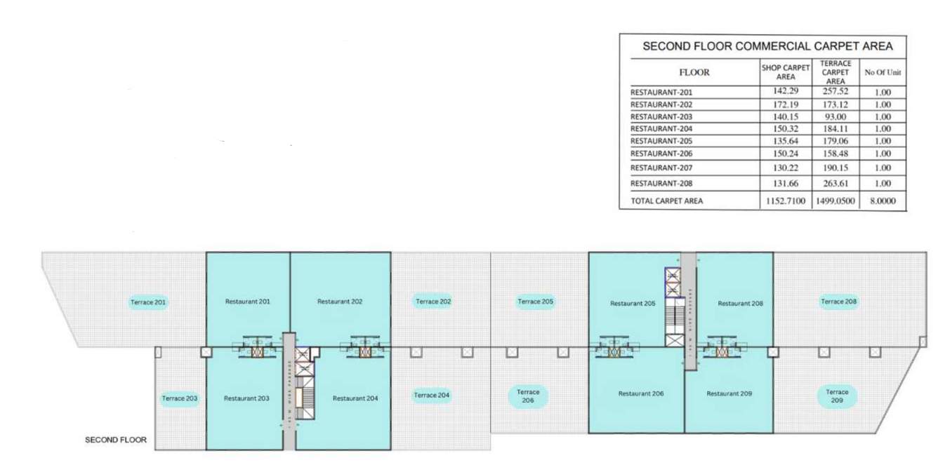  kanishka grand plaza Building A Cluster Plan For 2nd Floor